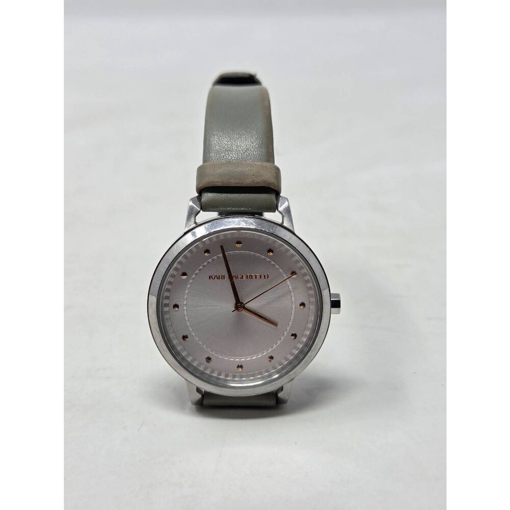 KARL LAGERFELD VANESSA SILVER DIAL GREEN BAND LADIES WATCH KL-1823